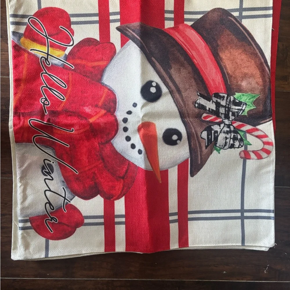 Festive Red Truck Christmas Throw Pillow Cover - Merry Christmas